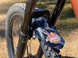 AMS X Red Bull Rampage 2022 grey mud guard on a bike fork