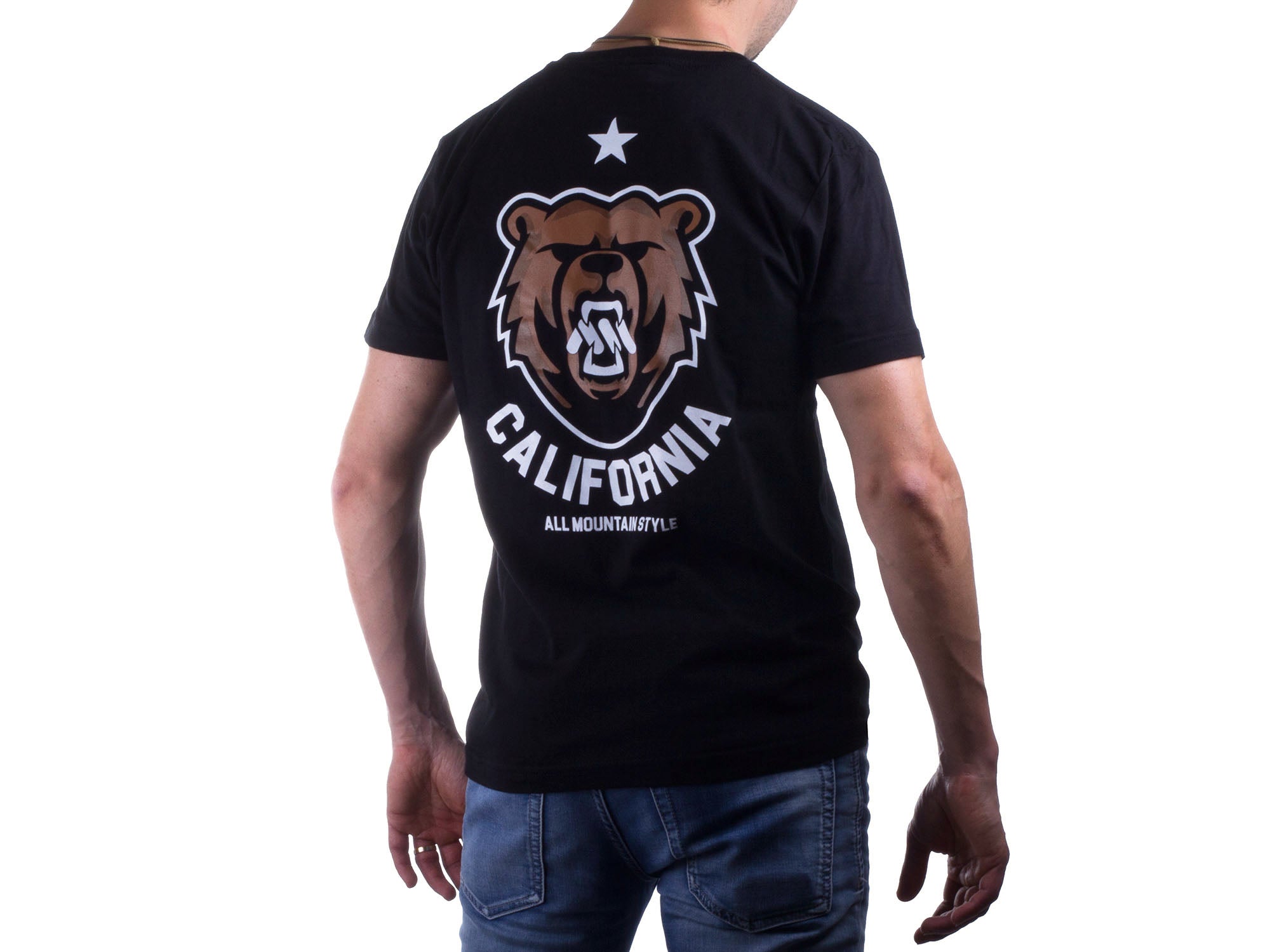 AMS California Bear Black Tee