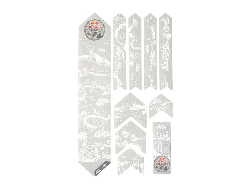 AMS X Red Bull Hardline Frame Guard Extra Size in White outside the packaging