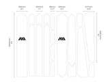 AMS Gravel/Road Frame Guard in TOTAL size general dimensions