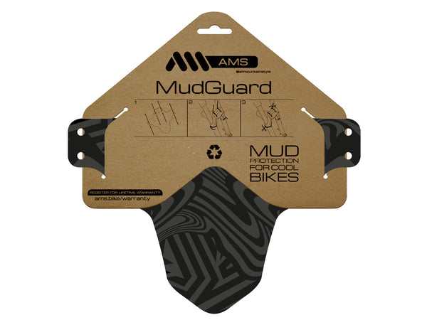 AMS Mud Guard Combat Camo design inside the packaging
