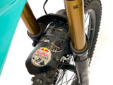 AMS X Red Bull Hardline Mud Guard installed front top view