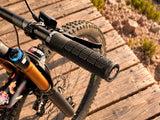 AMS X Red Bull Rampage Rise grips side top view in a bike