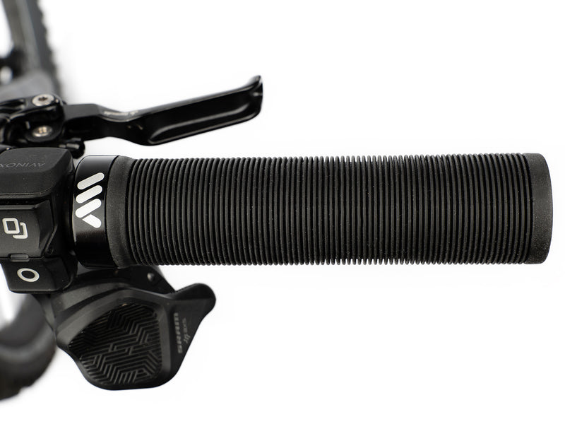 AMS Barcode Grips in Black color. Installed upper view