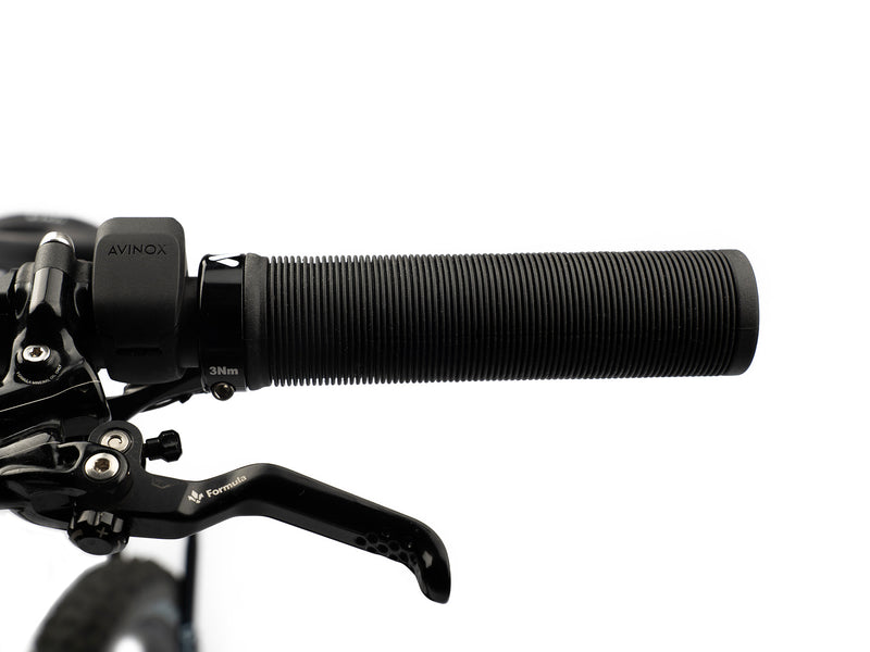 AMS Barcode Grips in Black color. Installed front view