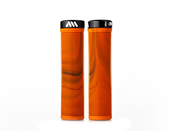 AMS Barcode Grips in Orange Camo color. Product view