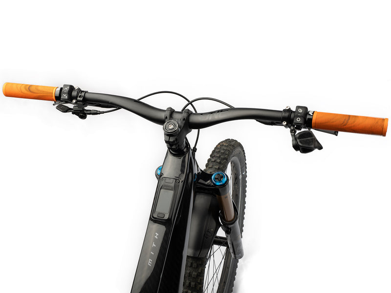 AMS Barcode Grips in Orange Camo color. Installed cockpit upper view