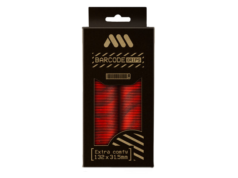 AMS Barcode Grips in Red Camo color. Packaging view