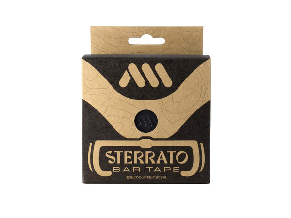 AMS Sterrato Bar Tape in black color in packaging image