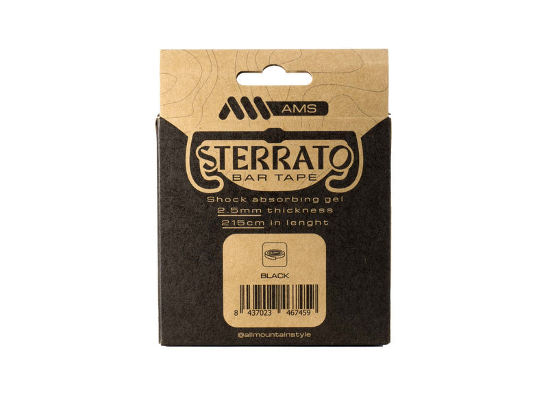 AMS Sterrato Bar Tape in black color product in the box back view