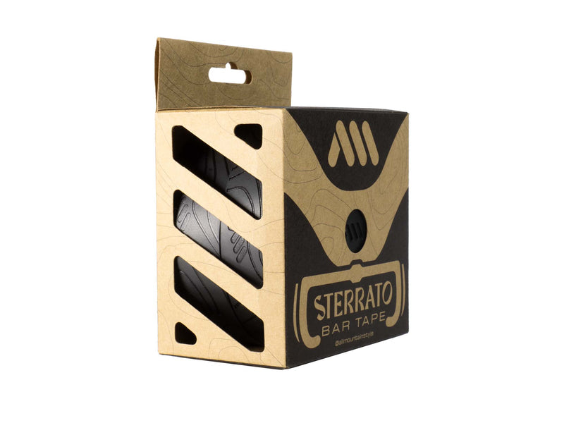 AMS Sterrato Bar Tape in black color product in the box side view