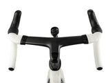AMS Tessel Bar Tape in 2.5 mm thickness in white color top handlebar view
