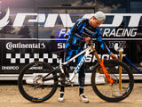Bernad Kerr with his dh bike and AMS rise grips