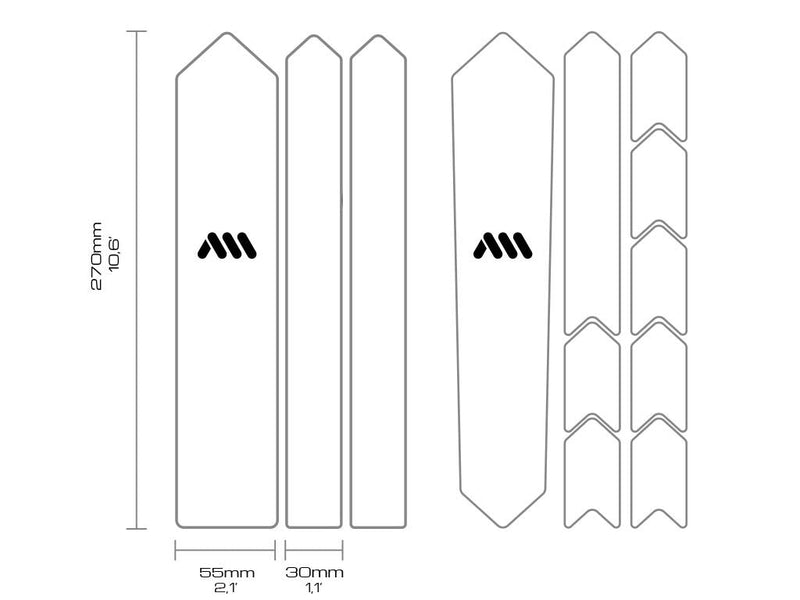 AMS Frame Guard Gravel/Road main measures