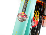 AMS X Red Bull Rampage Freeride Flames Frame Guard Extra top tube logo detail installed on a bike