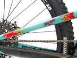 AMS X Red Bull Rampage Freeride Flames Frame Guard Extra chainstay product image installed on a bike