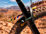 AMS X Red Bull Rampage 25th Anniversary Limited Edition Mud Guard side view in a bike
