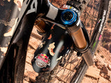 AMS X Red Bull Rampage Desert Camo Mud Guard top view installed on a bike