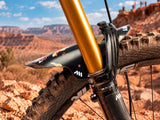 AMS X Red Bull Rampage Desert Camo Mud Guard side view installed on a bike