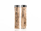 Pair of tan and black AMS X Bernard Kerr mtb grips product main image