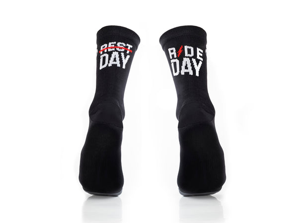 AMS Ride Day socks Black rear view