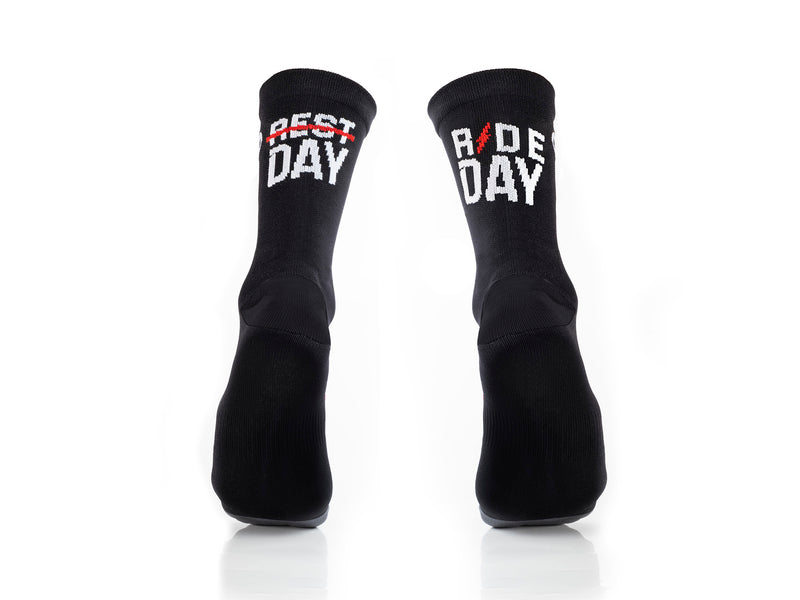 AMS Ride Day socks Black rear view