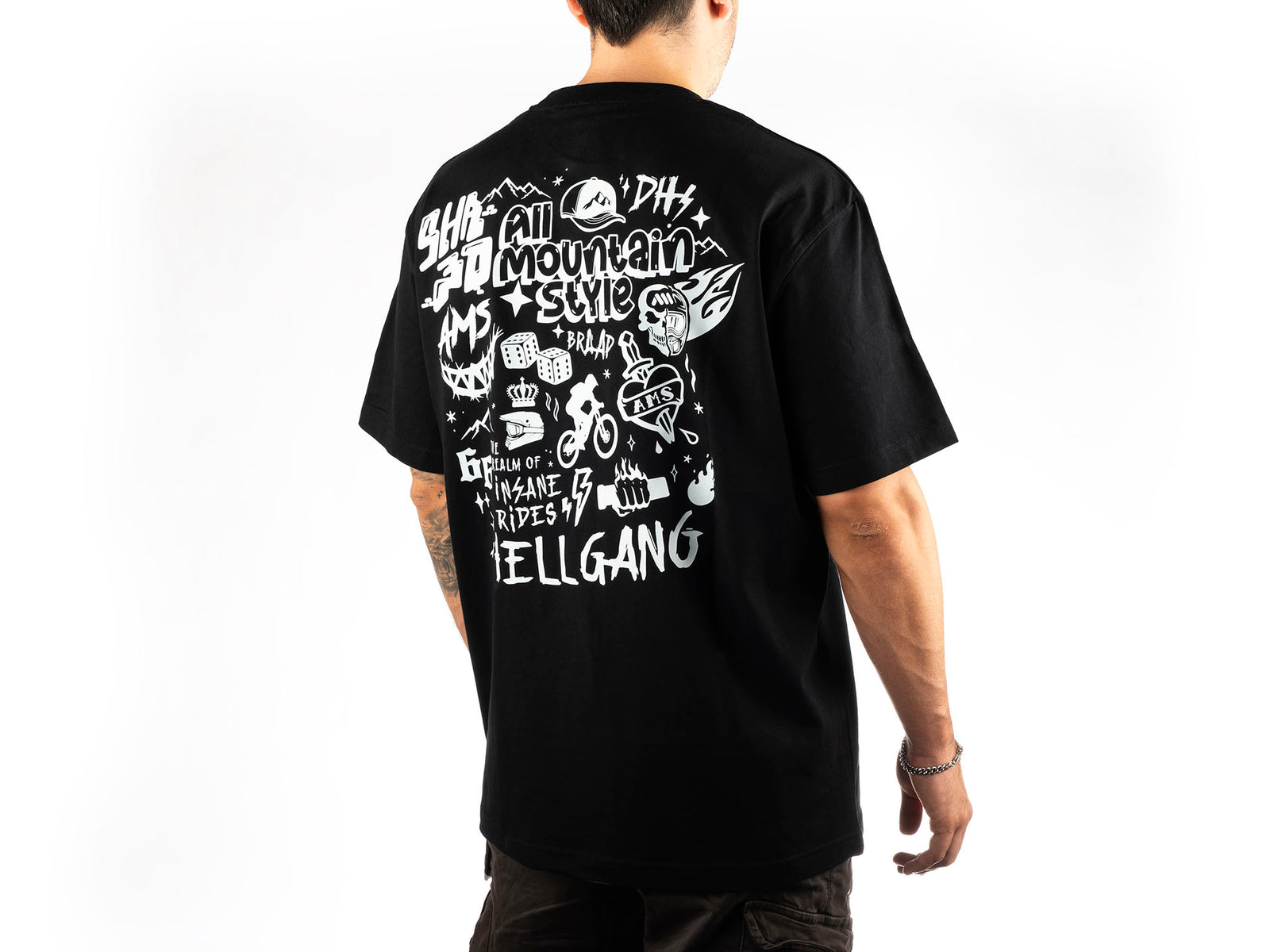 AD Processing Oversized S/S Tee【BLACK】 AMS Hell Gang Black Oversize t-shirt