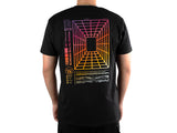 AMS Infinity tee in black flat back view