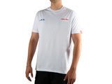 AMS Racing tee in white main front design view