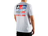 AMS Racing tee in white main back design view