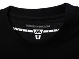 AMS Riders Club oversize tee in black inside neck view