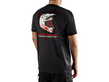 AMS Shred tee in black main back view