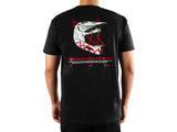 AMS Shred tee in black flat back view