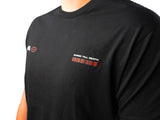 AMS Shred tee in black detail front view left