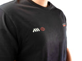 AMS Shred tee in black detail front view right