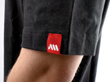 AMS Shred tee in black detail sleeve view