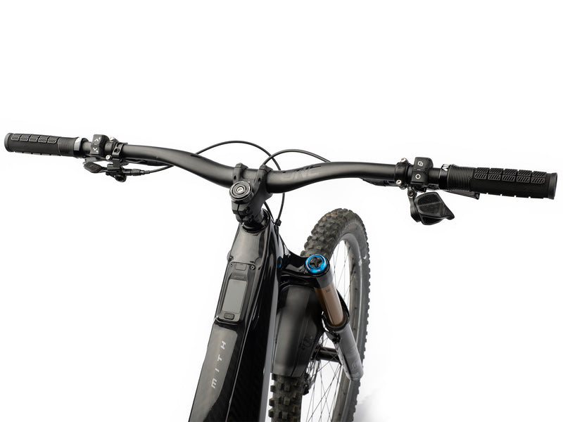 AMS Rise Grips in Black color. Installed cockpit upper view