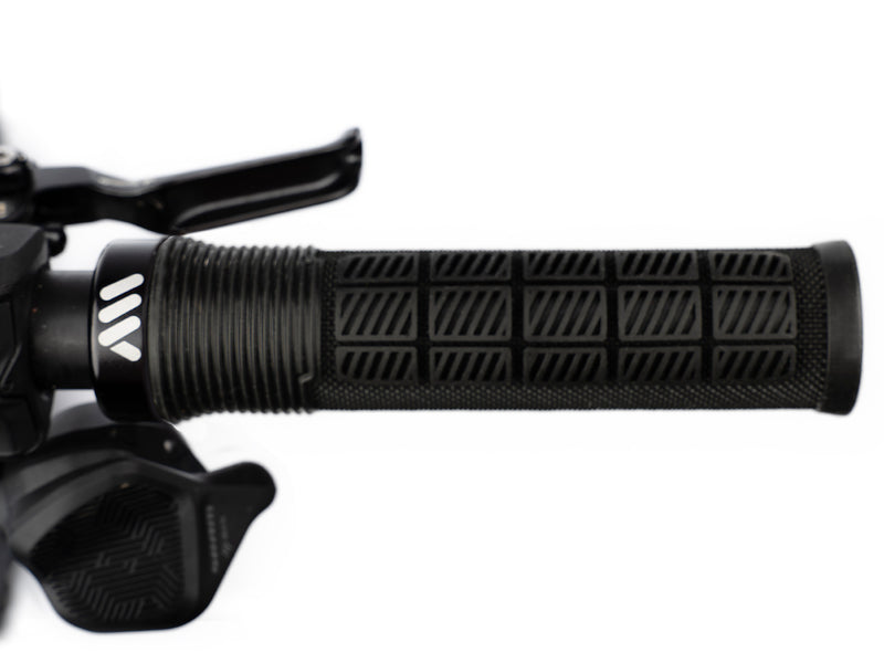 AMS Rise Grips in Black color. Installed upper view