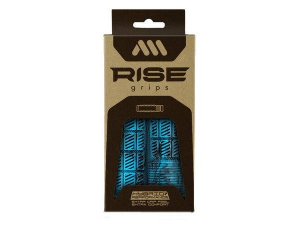 AMS Rise Grips in Blue Camo color. Packaging view
