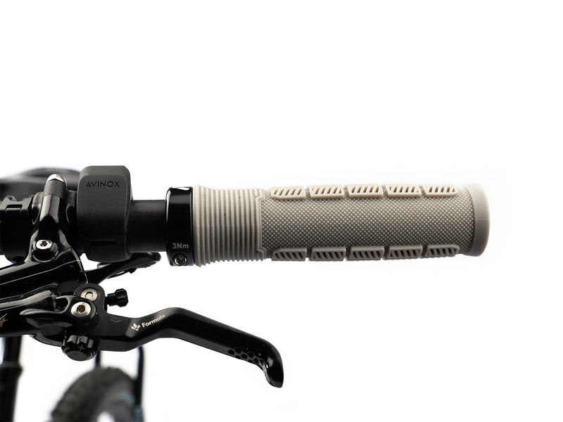 AMS Rise Grips in Grey color. Installed front view