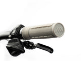 AMS Rise Grips in Grey color. Installed 3/4 view