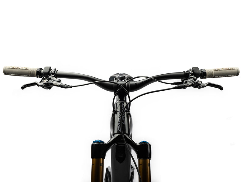 AMS Rise Grips in Grey color. Installed cockpit front view