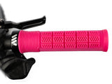 AMS Rise Grips in Pink color. Installed upper view