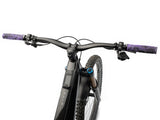 AMS Rise Grips in Purple Camo color. Installed cockpit up view