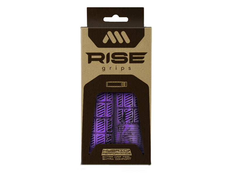 AMS Rise Grips in Purple Camo color. Packaging view