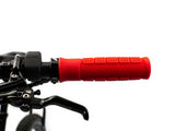 AMS Rise Grips in Red color. Installed front view