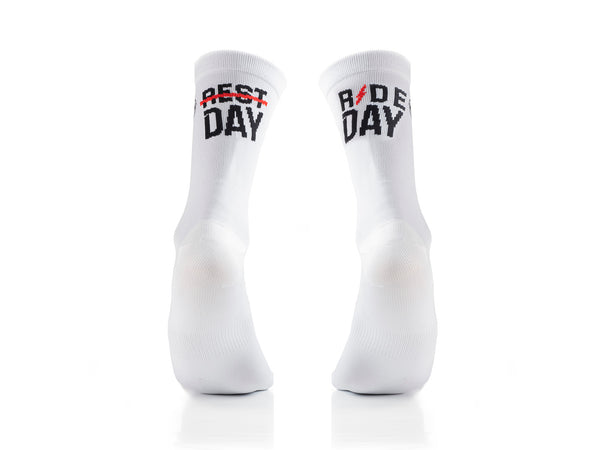 AMS Ride Day socks White rear view