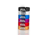 AMS colored lock-on grip collars for customizing MTB handlebars