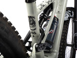 AMS Frame Guard Extra size Opus Magna design Black color variant on a mtb frame seat stay