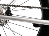 AMS Chain Guard for Road and Gravel protecting the chain stay view from outside